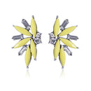 2018 Elegant Crystal Opal Stone Stud Earrings Christmas Party Earrings for Women Trendy Earrings 19 colors