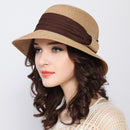 New Arrival Sun Beach Hat Female Summer Sun Cap Foldable Travel Straw Hat Students Travel Folding Hat Girls Travel Hat B-7842