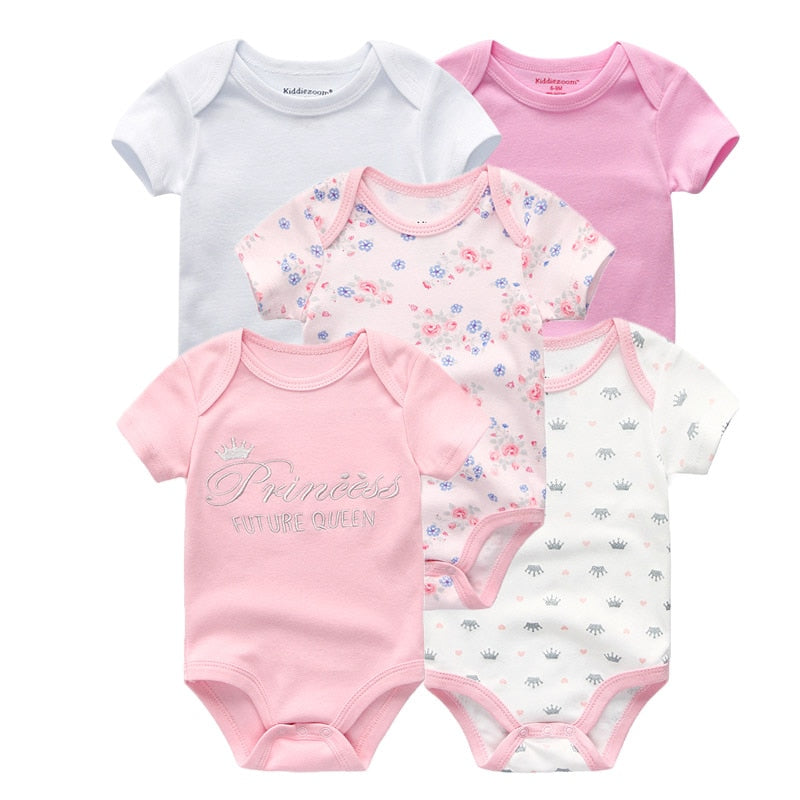 5PCS/Lot Newborn 100%Cotton Unicorn 0-12M Baby Boys Clothes Bodysuits Girls Clothing Baby Girls Clothes Roupas de bebe