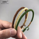 AMIU 3PCS Tibetan Jewelry Buddhist Good Lucky Charm Tibetan Bracelets & Bangles For Women And Men Handmade Knots Bracelet