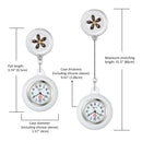 LANCARDO Nurse Watch For Women Unique Design Clip-On Pendant Watch Doctor Digital Dial Silicone Case Stretchable Flower Clock