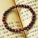 New Natural Stone Red Tiger Eye Bracelets Bangles Elastic Rope Chain Friendship Bracelets For Women and Men Jewelry