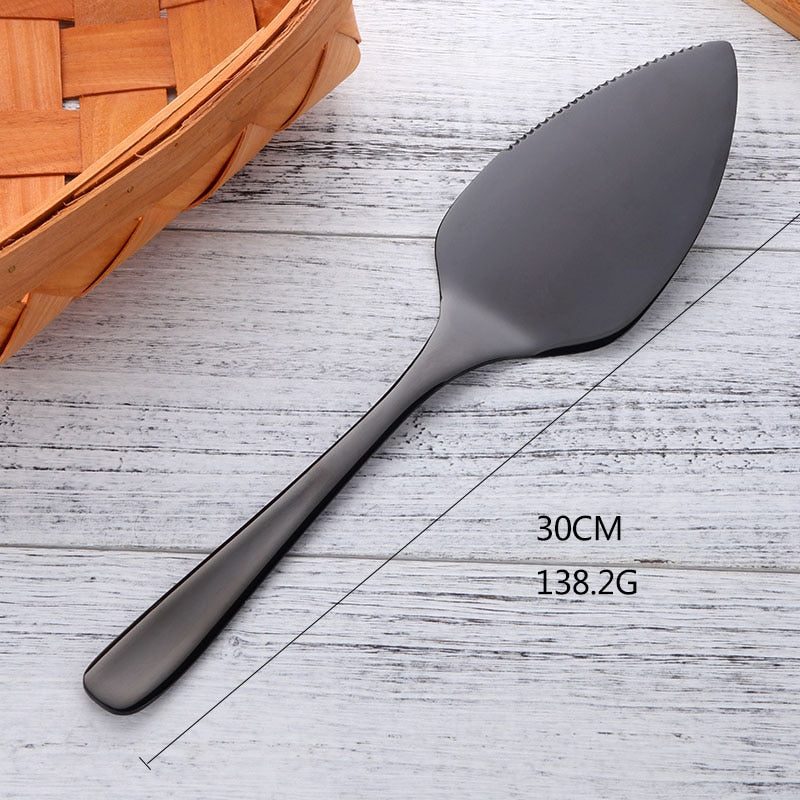 Stainless Steel Cake Shovel Serving Knife and Cake Fork Set Baking Tool for Pie Pizza Server Kitchenware Baking &amp; Pastry Spatula