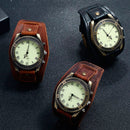 Hot Selling Vintage Cow Leather Bracelet Watch Men Women Wrist Watches Roman Numerals Casual Quartz Watch Relogio Feminino