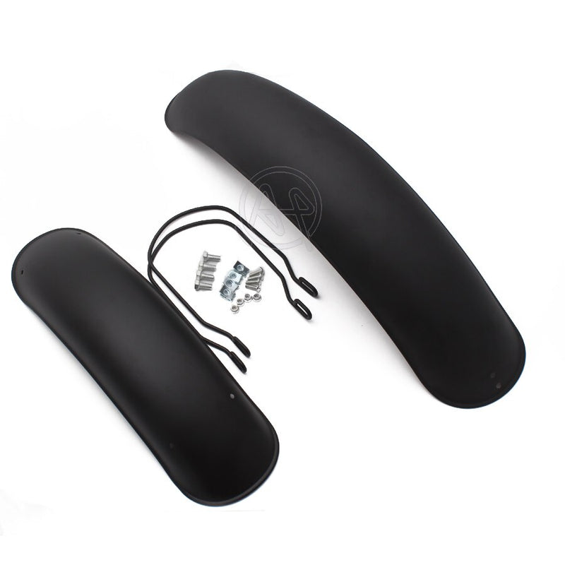 1set Motorcycle Retro Front+Rear Black Metal Fender Mudguard for Vintage Harley BOB BOBBER