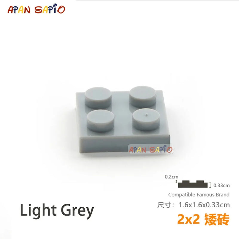 30pcs/lot DIY Blocks Building Bricks Thin 2X2 Educational Assemblage Construction Toys for Children Size Compatible With 3022