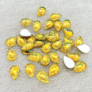 DIY 100pcs 8*12mm Drop AB Flat-back rhinestone Stone Crystal for Wedding decoration Clothing accessories buttons A48