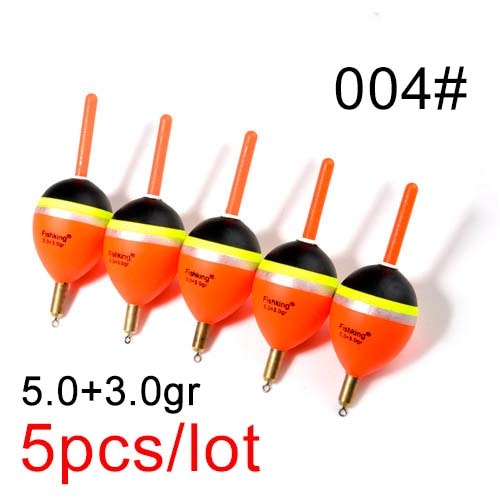 FISH KING 5pcs Barguzinsky Fir Float 2.0+2.0gr/3.0+2.0gr/4.0+2.0gr/5.0+2.0gr Copper Fishing Float Vertical Buoy Fishing Tackle