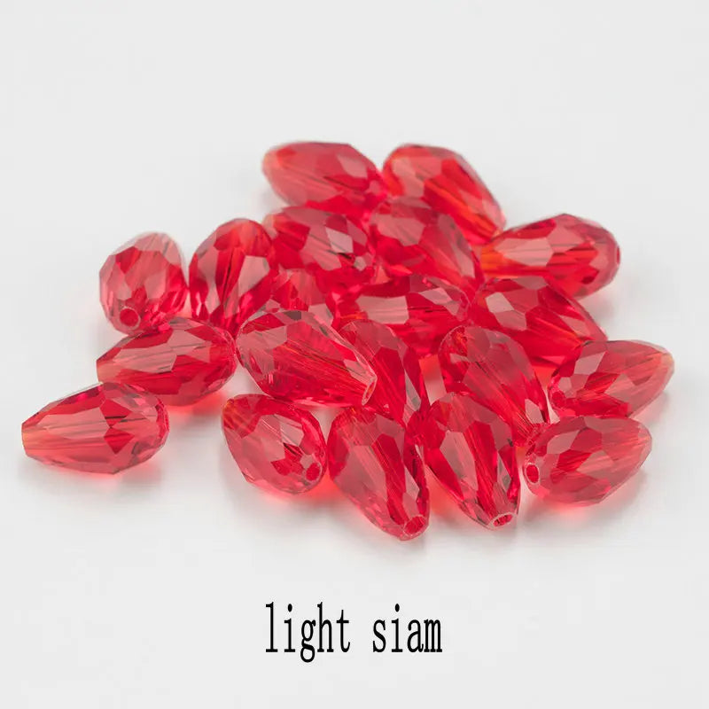 60/70PCS 8/10mm Crystal Tear Drop Shape Beads for Jewelry Making Waterdrop AB Glass Beads Loose Jewellery Beads DIY Bracelets