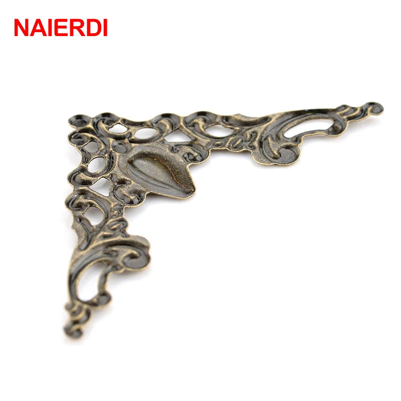 30PCS NAIERDI Metal Angle Corner Brackets Gold Bronze 40mm Notebook Cover For Menus Photo Frame Furniture Decorative Protector