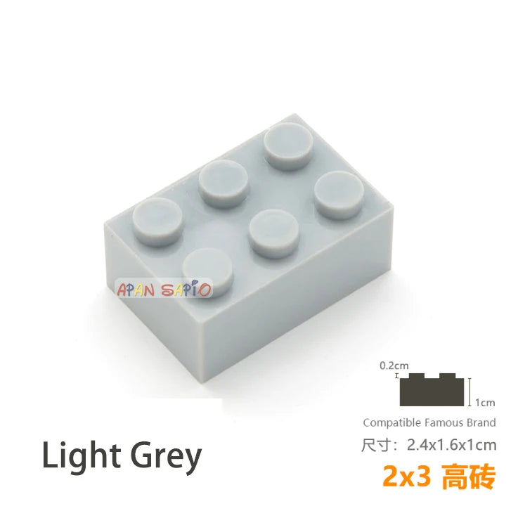 10pcs/lot DIY Blocks Building Bricks Thick 2X3 Educational Assemblage Construction Toys for Children Size Compatible With Brand