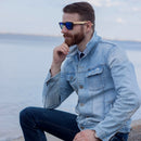 BOBO BIRD Classic Men Custom Wood Watch and Wooden Sunglasses Suit Present Box Gift Set for Dad Fathers Day