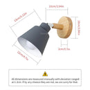 wooden wall lamp Switch wall lights bedside wall light sconce for kitchen restaurant modern wall lamp Nordic macaroon sconces