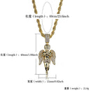 TOPGRILLZ HipHop Men Women Necklace Gold Color Plated Iced Out Micro Pave CZ Stone Angel Pendant Necklaces Love&