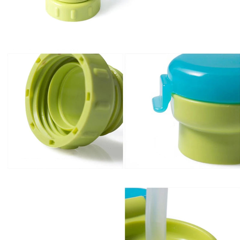 Infant Toddler Drinking Tube Bottle Cap Children Spill-Proof Drinks Juice Soda Water Bottle Twist Straw Cover