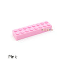 20pcs DIY Building Blocks Thick 2x8 Dots Educational Creative Toys for Children Figures Plastic Bricks Size Compatible With 3007