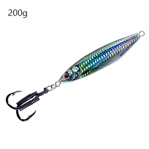 Bassdash Vertical Jigs Slow Jigging Lures Long Casting Jerkbaits 100/150/200 Grams, for Saltwater Freshwater Fishing 1 pcs