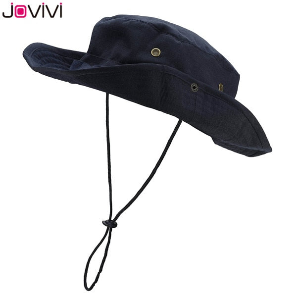 Jovivi Outdoor Boonie Hat Wide Brim Breathable Safari Fishing Hats UV Protection Foldable Military Hat Climbing Summer Hats Caps