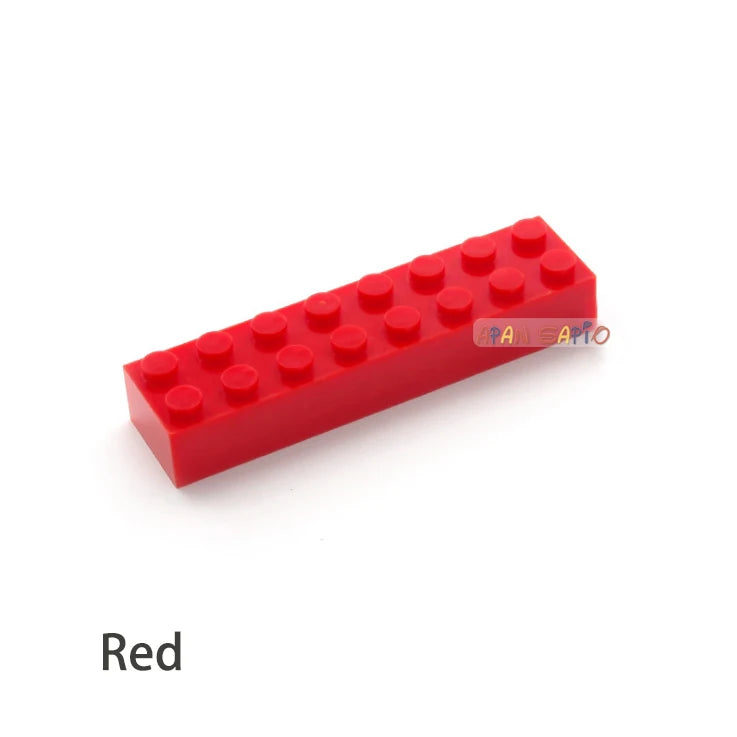 20pcs DIY Building Blocks Thick 2x8 Dots Educational Creative Toys for Children Figures Plastic Bricks Size Compatible With 3007