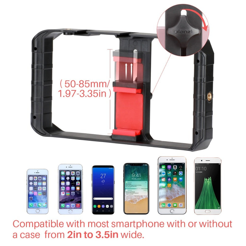 Ulanzi U Rig Pro Smartphone Video Rig With 3 Mounts Video Recording Cell Phone Stabilizer Filmmaking Case Filming Accessories