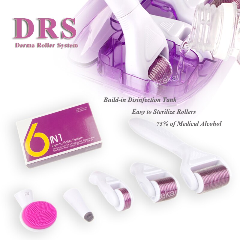 Derma Roller Micro Needle Roller Kit 6 In 1 Microneedling Roller for Eye Face Body Skin Beauty Dermaroller Rejuvenation