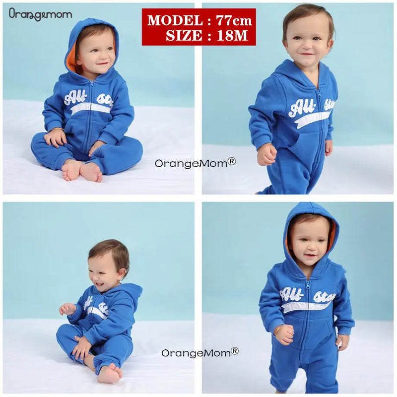 2023 Spring Baby Rompers Newborn Cotton Tracksuit Clothing Baby Long Sleeve Hoodies Infant Boys Girls Jumpsuit Baby Clothes Boy