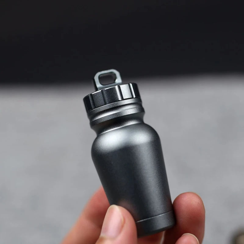 Aluminum Alloy Waterproof Canister Seal Bottle Outdoor Camping EDC Tool Waterproof Bottle