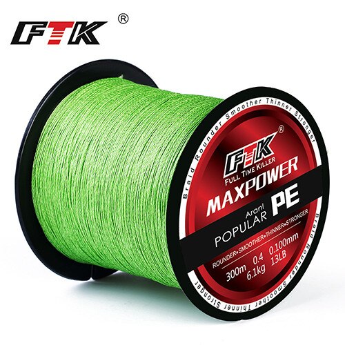 FTK Brand Tirposeidon Series 300M PE Braided Fishing Line 0.4-6.0Code 13-70LB Multifilament Fishing Line