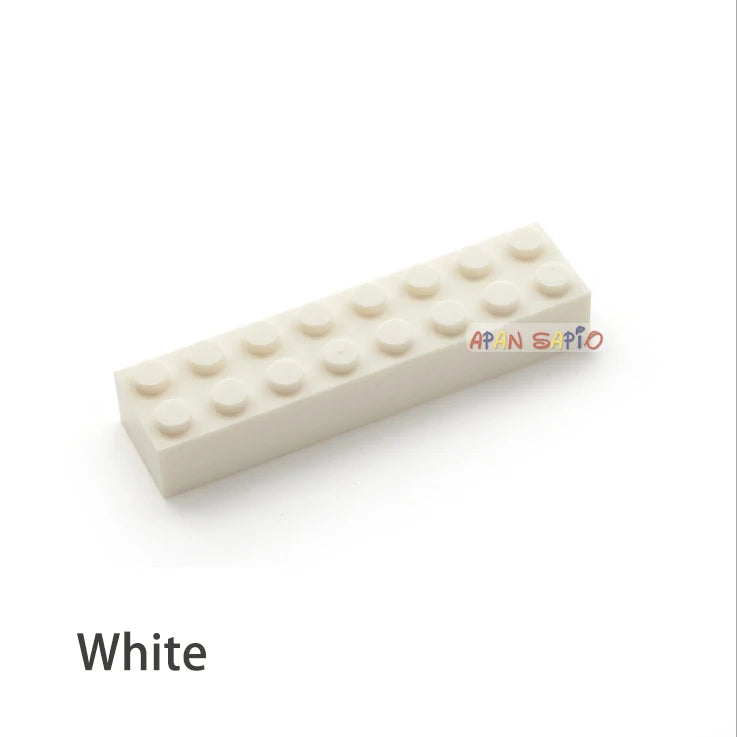 20pcs DIY Building Blocks Thick 2x8 Dots Educational Creative Toys for Children Figures Plastic Bricks Size Compatible With 3007