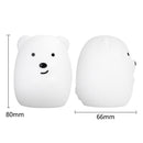Mini Bear Rabbit Hippo Owl Penguin Lamp RGB LED Night Light Portable Cartoon Silicone Animal Lamp for Children Kids Baby Gift