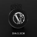 Black Handmade 3D Bee Wolf Embroidered Patches An Crown Number Metal Leather Sew on Applique for Jacket Jean Backpack Badges