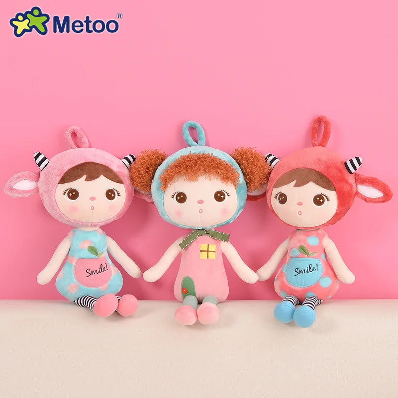 Metoo Doll Cute Cartoon Girls Baby Soft Plush Stuffed Toys Kawaii Sweet Animals For Kid Children Christmas Birthday Gift