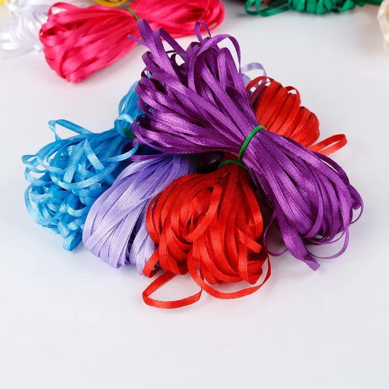 25 Yards 3 mm Width Handmade DIY Material Silk Satin Ribbon For Arts Crafts Sewing Christmas Wedding Party Decoration Gift Wrap