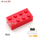 10pcs/lot DIY Blocks Building Bricks Thick 2X4 Educational Assemblage Construction Toys for Children Size Compatible With Brand