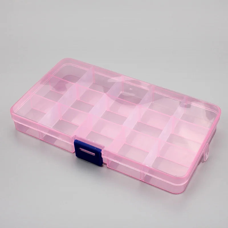 1pcs Plastic 6/815 Storage boxes Slots Adjustable packaging transparent Tool Case Craft Organizer box jewelry accessories