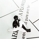 Wonder Man and Man Kissing Pins Black White Embrace Passionate Men Gay Couples Brooches Badges Superhero jewelry