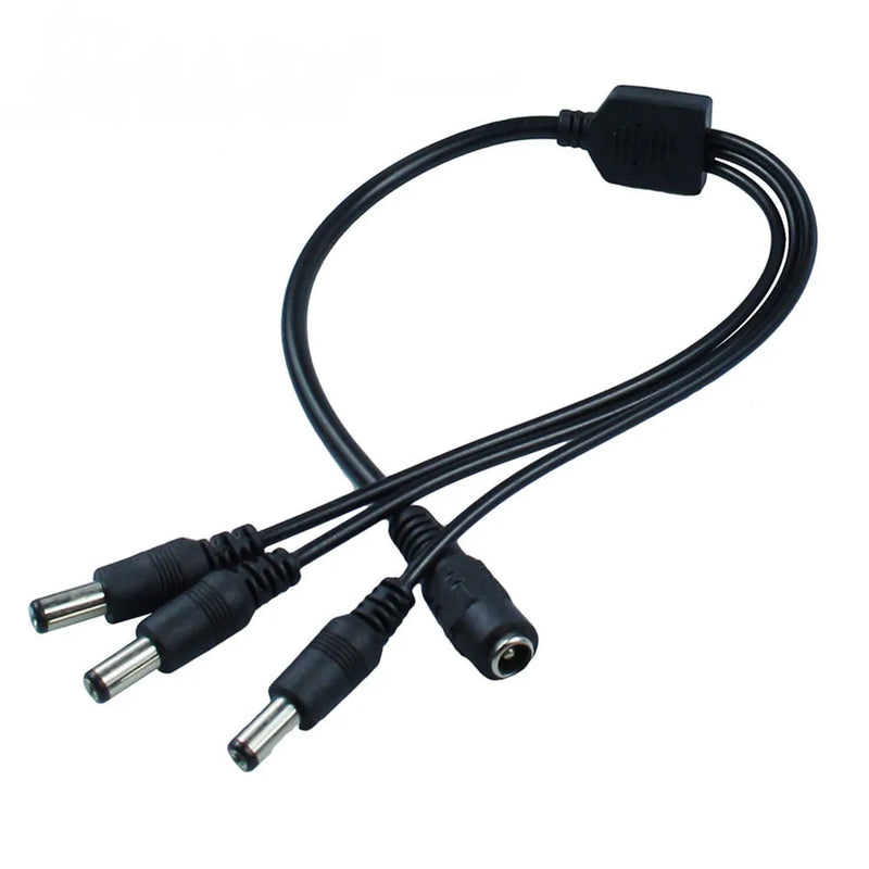 DC 12V 1 Female 2 3 4 8 Male Way Y Splitter Cable 5.5*2.1mm Female Male Extend Power Cord For CCTV Camera Home Appliance LED