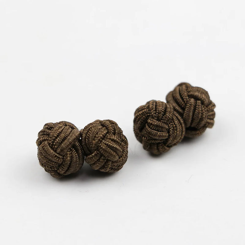 Mens Cuff Links Fashion Men's Shirt Cufflinks Trade Mixed Solid Colors DIY Braided Wire Buckle Cuff Link