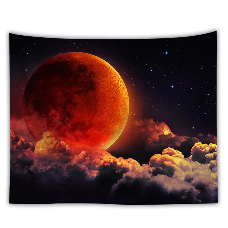 ocean moon tapestry nature dorm decor wall hanging farmhouse drop shipping  fabric wall cloth tapestries
