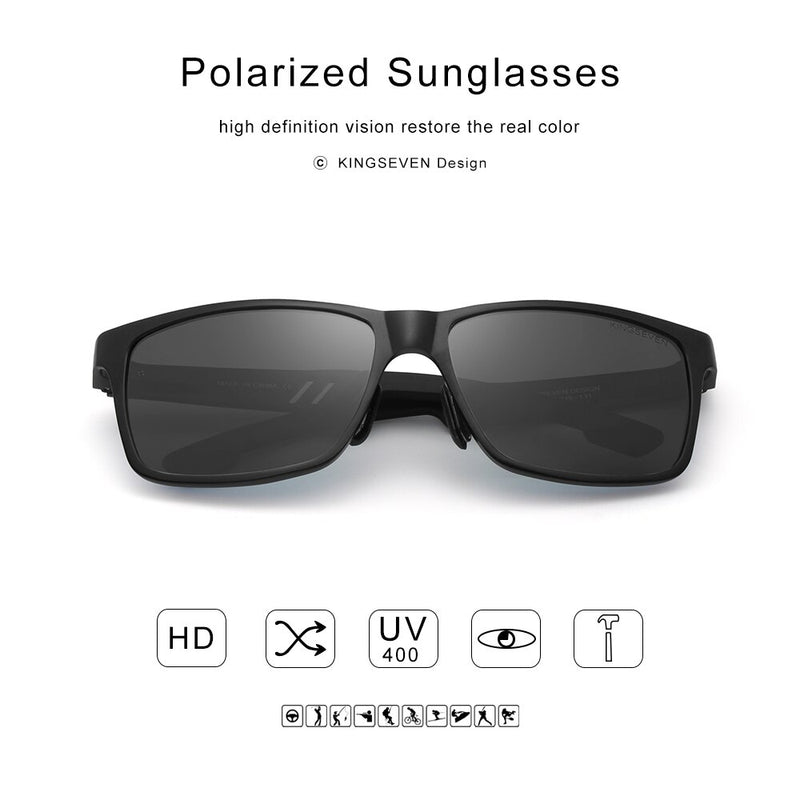 New KINGSEVEN Polarized Sunglasses Men Brand Designer Male Vintage Sun Glasses Eyewear oculos gafas de sol masculino