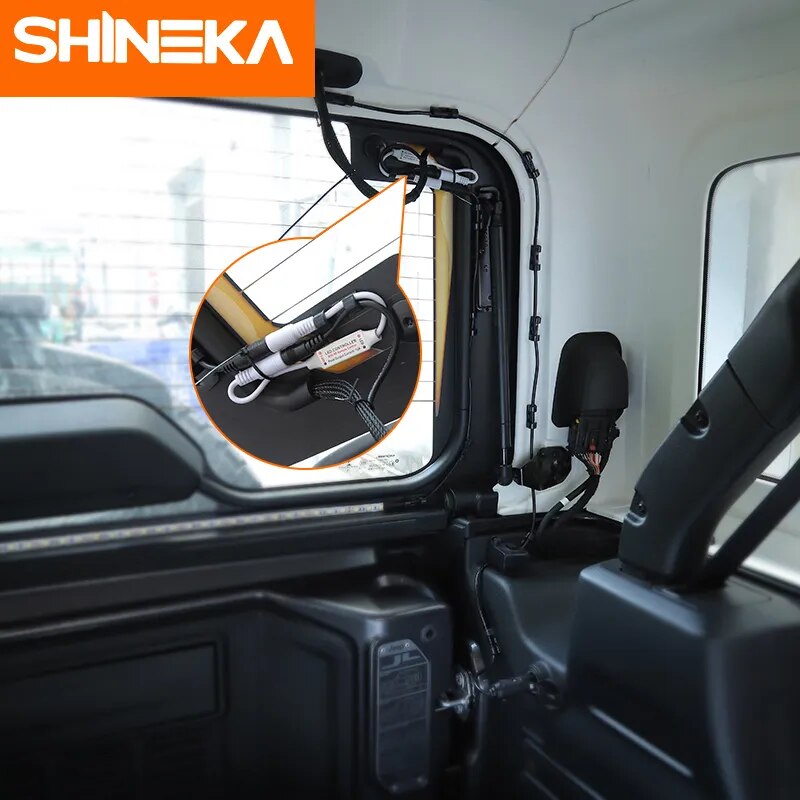 SHINEKA Tailgate Trunk Glass Lift Gate Light Bar with Remote Control for Jeep Wrangler TJ JK JL 1997-2023 Interior Accessories