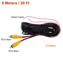 6M 10 Meters RCA Male to Male Car Reverse Rear View Parking Backup Camera Video Extension Cable With Trigger Wire for Monitor