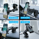RAXFLY Windshield Mount Car Phone Holder For Phone in Car For Samsung S9 360 Rotation Car Holder For iPhone Phone Stand Support