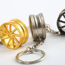 Wheel Rim Hub Tuning Mini Keychain Key Chain Keyring Key Ring Pendent JDM Hellaflush Zinc Alloy Car Truck TE37 CVT MB Design