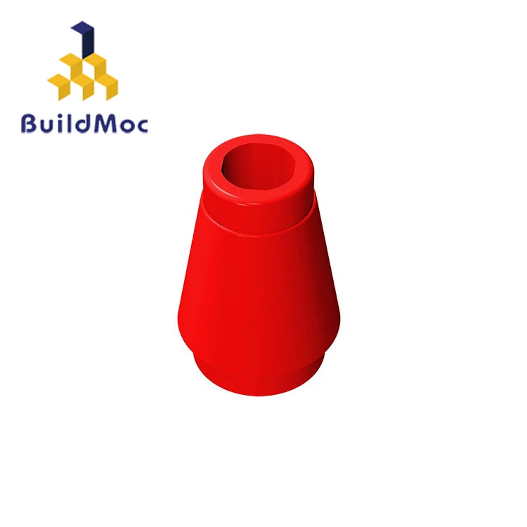 BuildMOC 59900 Cone 1x1 Top Groove brick high-tech Changeover Catch For Building Blocks Parts DIY Educ