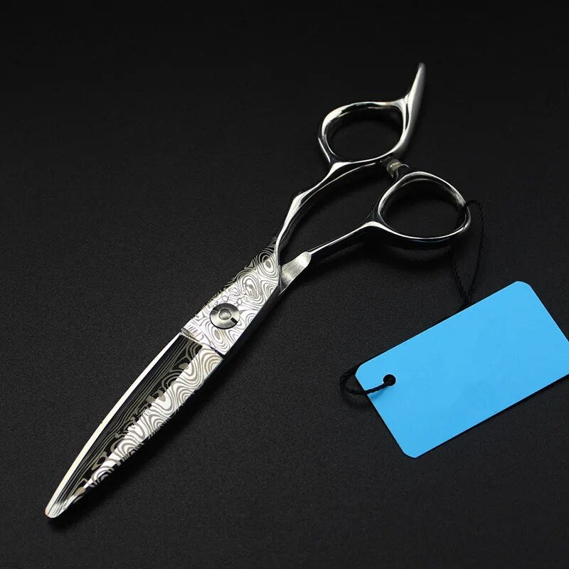 professional 6 inch Damascus steel cut hair scissors hair salon cutting barber makas makeup haircut shears hairdressing scissors