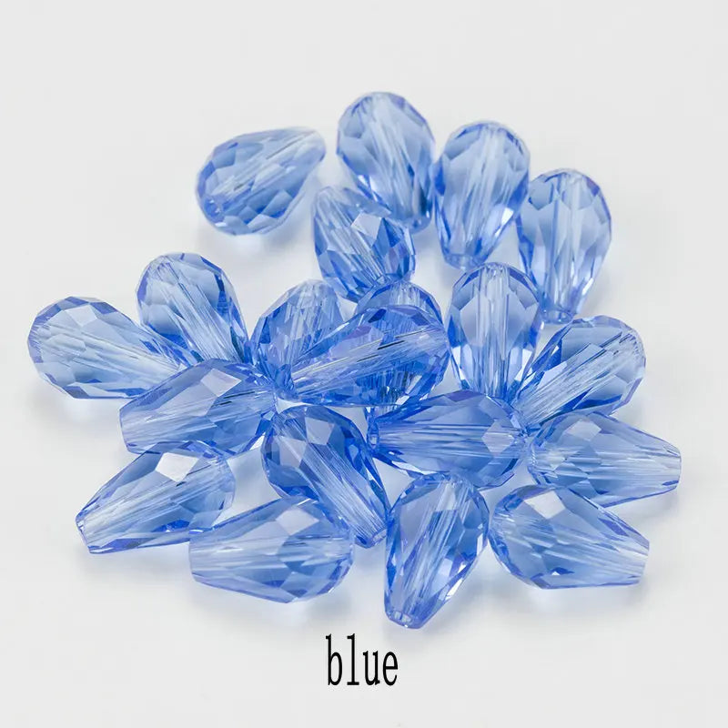 60/70PCS 8/10mm Crystal Tear Drop Shape Beads for Jewelry Making Waterdrop AB Glass Beads Loose Jewellery Beads DIY Bracelets