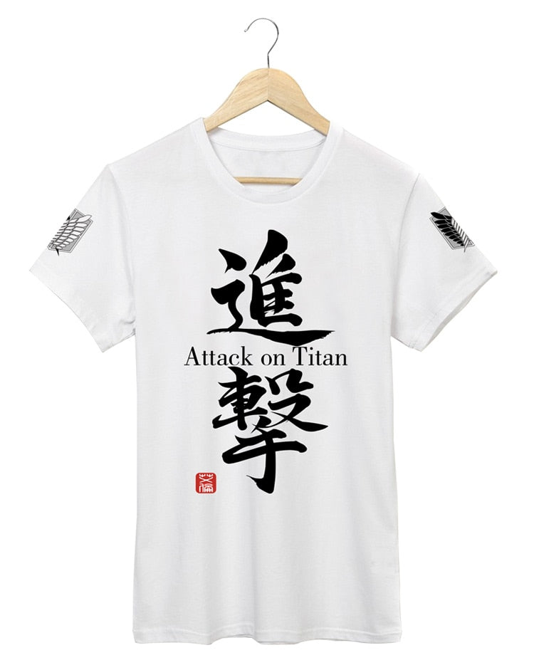 Attack On Titan t shirt mens streetwear t-shirt anime cosplay clothes boys summer tshirt summer Tops Tees