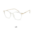 Acetate Unisex Solid Alloy Glasses Frame Women  Prescription Glasses  Fashion Designer Metallic Circle Glasses Myopia Glasses
