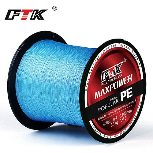 FTK Brand Tirposeidon Series 300M PE Braided Fishing Line 0.4-6.0Code 13-70LB Multifilament Fishing Line